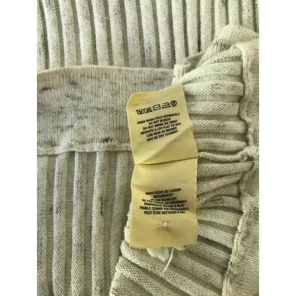Anthropologie Moth Cream Gray Speckled Ribbed Sweater Dress - Size Small - Picture 5 of 9
